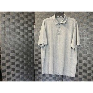 Nike Golf Dri-Fit Soil Tech Polo Shirt 1/4 Button Mens Size XL Grey/Gray